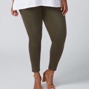 Lane Bryant Genius Fit skinny ankle jeans olive